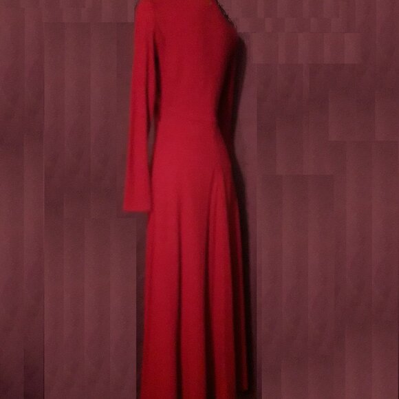 Vintage 90s Ann Taylor Full Length Maxi 100% Merino Wool Long Sweater Dress XS/S - Picture 10 of 11